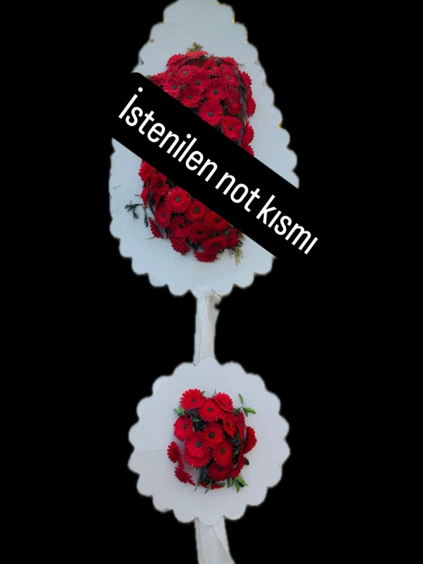  Gaziantep Çiçekler - Çift çiçekli çelenk