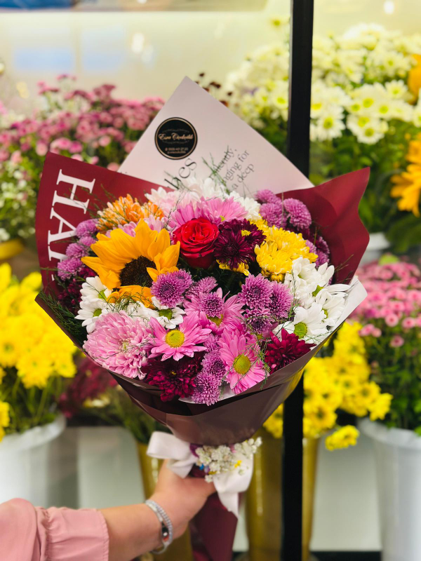  Gaziantep Çiçekçiler - Karışık bahar tonlarında buket