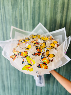  Gaziantep Çiçekçi - Sarı ışıklı kelebek buketi