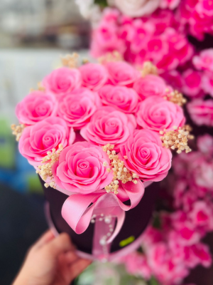  Gaziantep Çiçekler - Kutuda pembe gül 